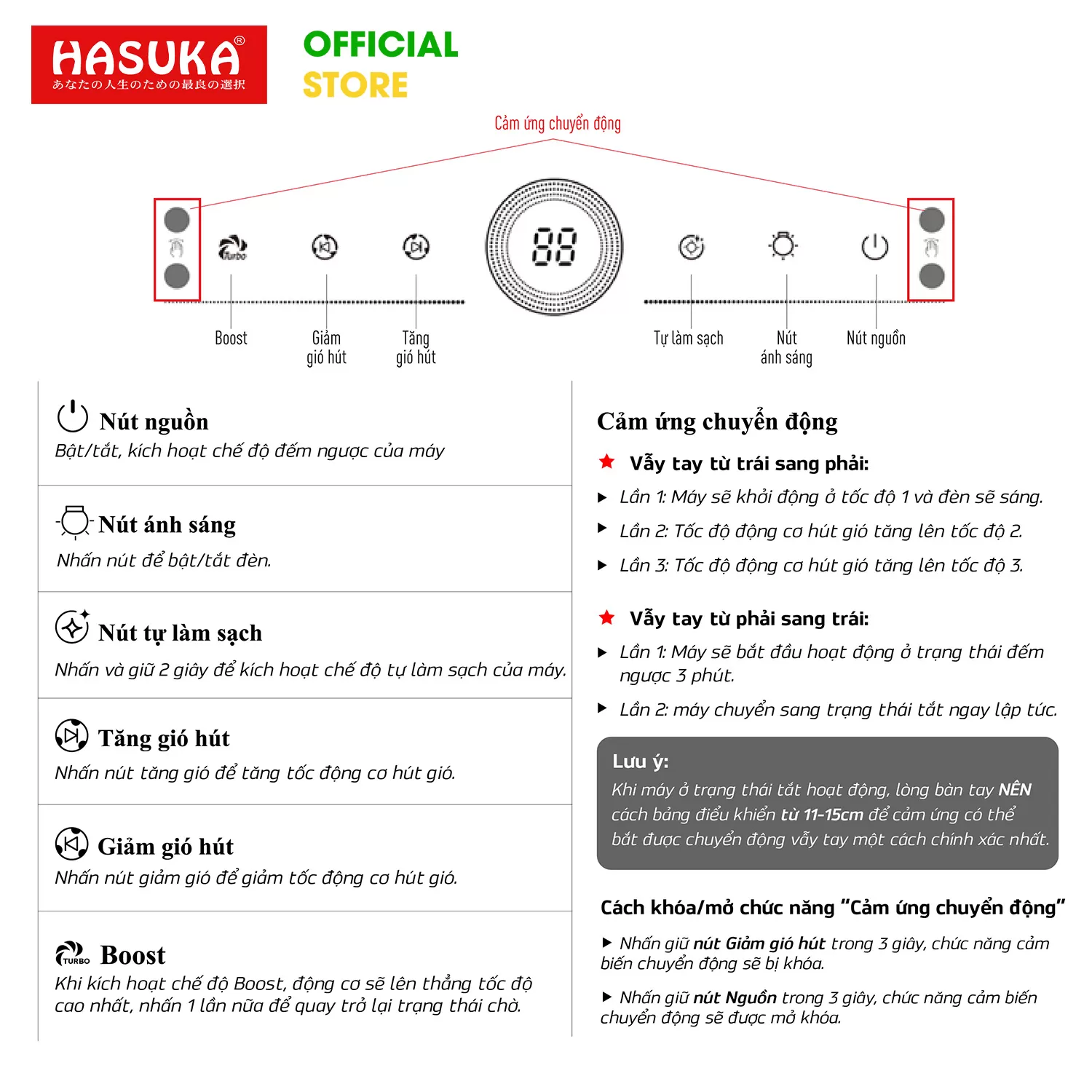 MÁY HÚT MÙI THÔNG MINH HASUKA HSK-9527