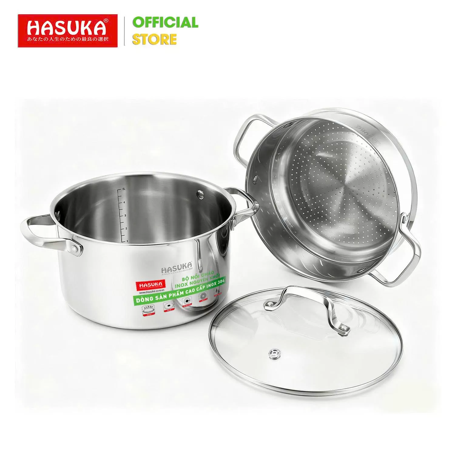 BỘ NỒI CHẢO CAO CẤP HASUKA HSK - 382