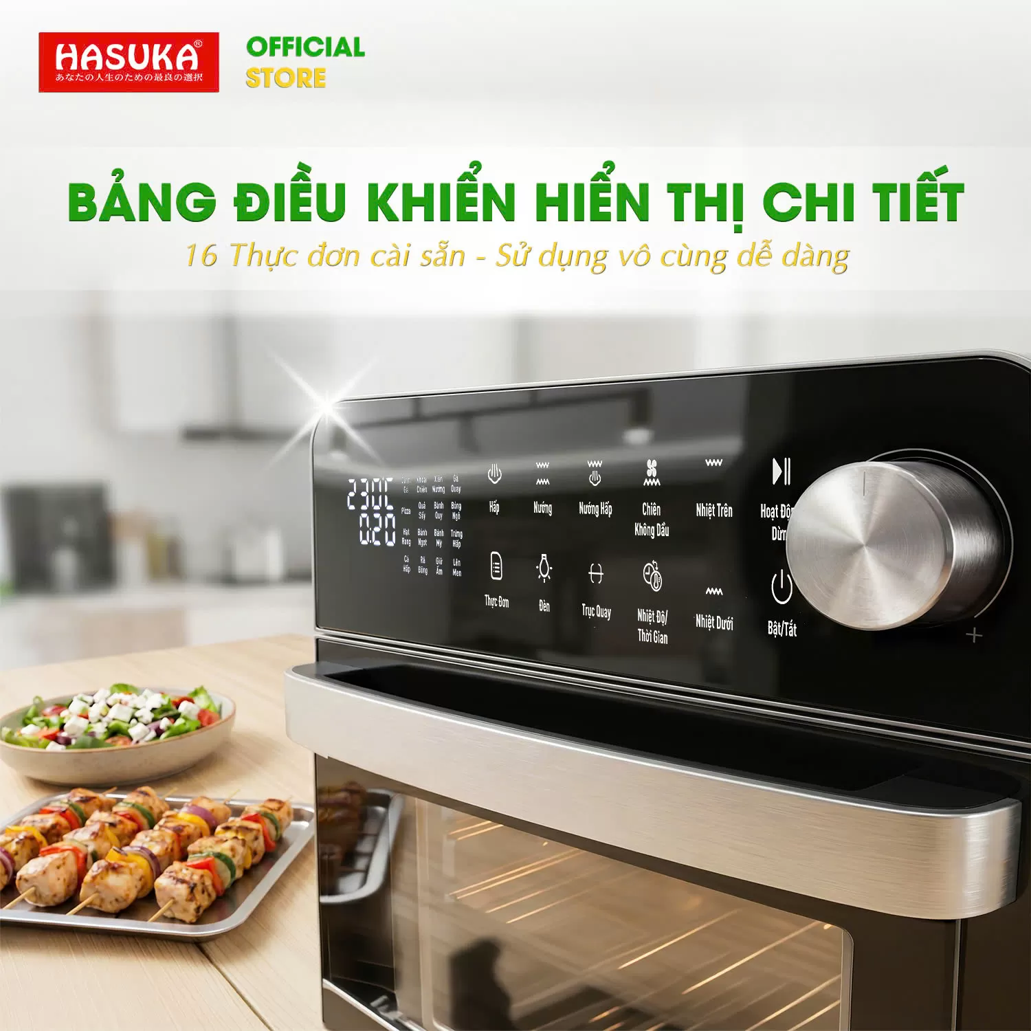 LÒ NƯỚNG HẤP ĐỐI LƯU HASUKA HSK-353