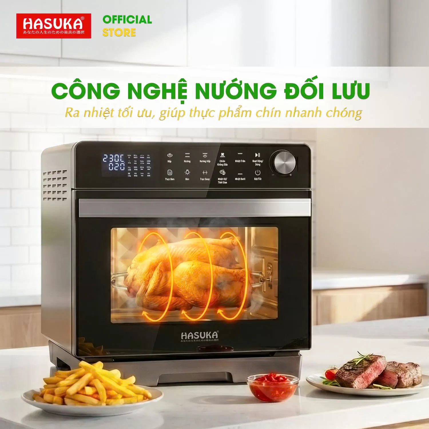 LÒ NƯỚNG HẤP ĐỐI LƯU HASUKA HSK-353