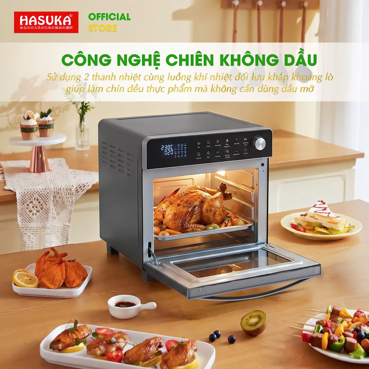 LÒ NƯỚNG HẤP ĐỐI LƯU HASUKA HSK-353