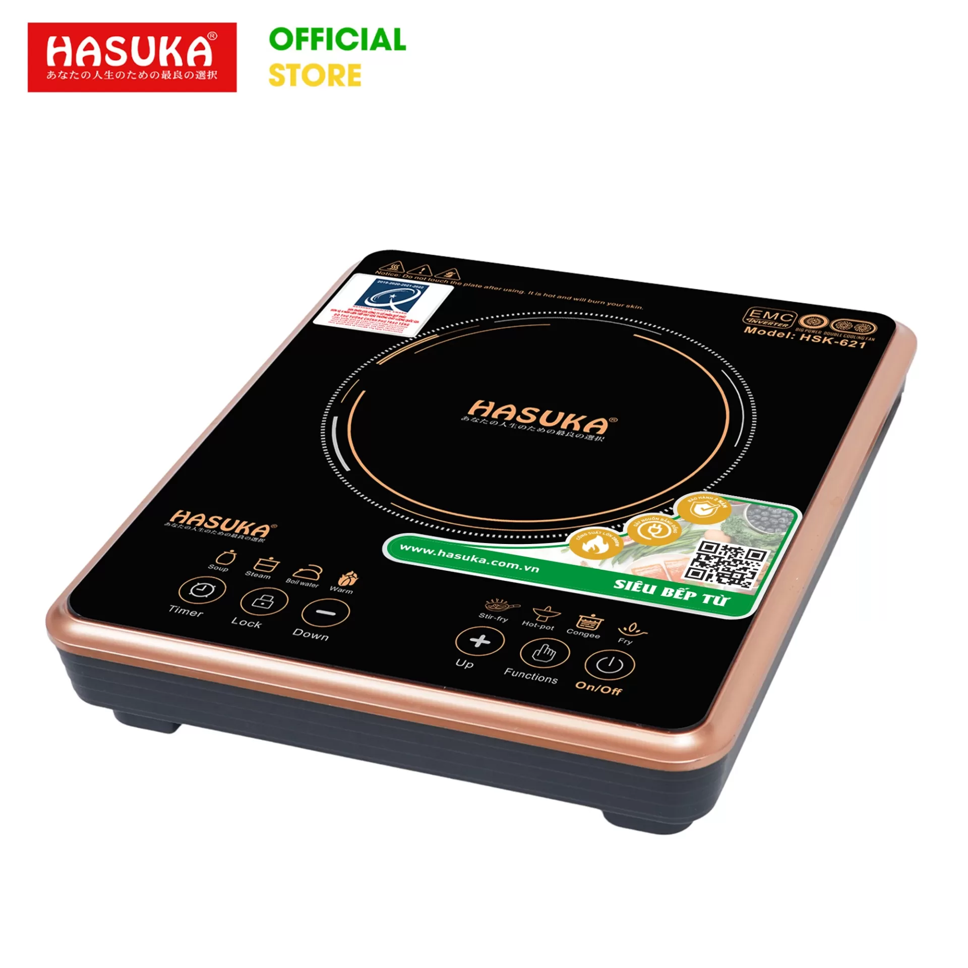 BẾP ĐIỆN TỪ ĐƠN CAO CẤP HASUKA HSK-621