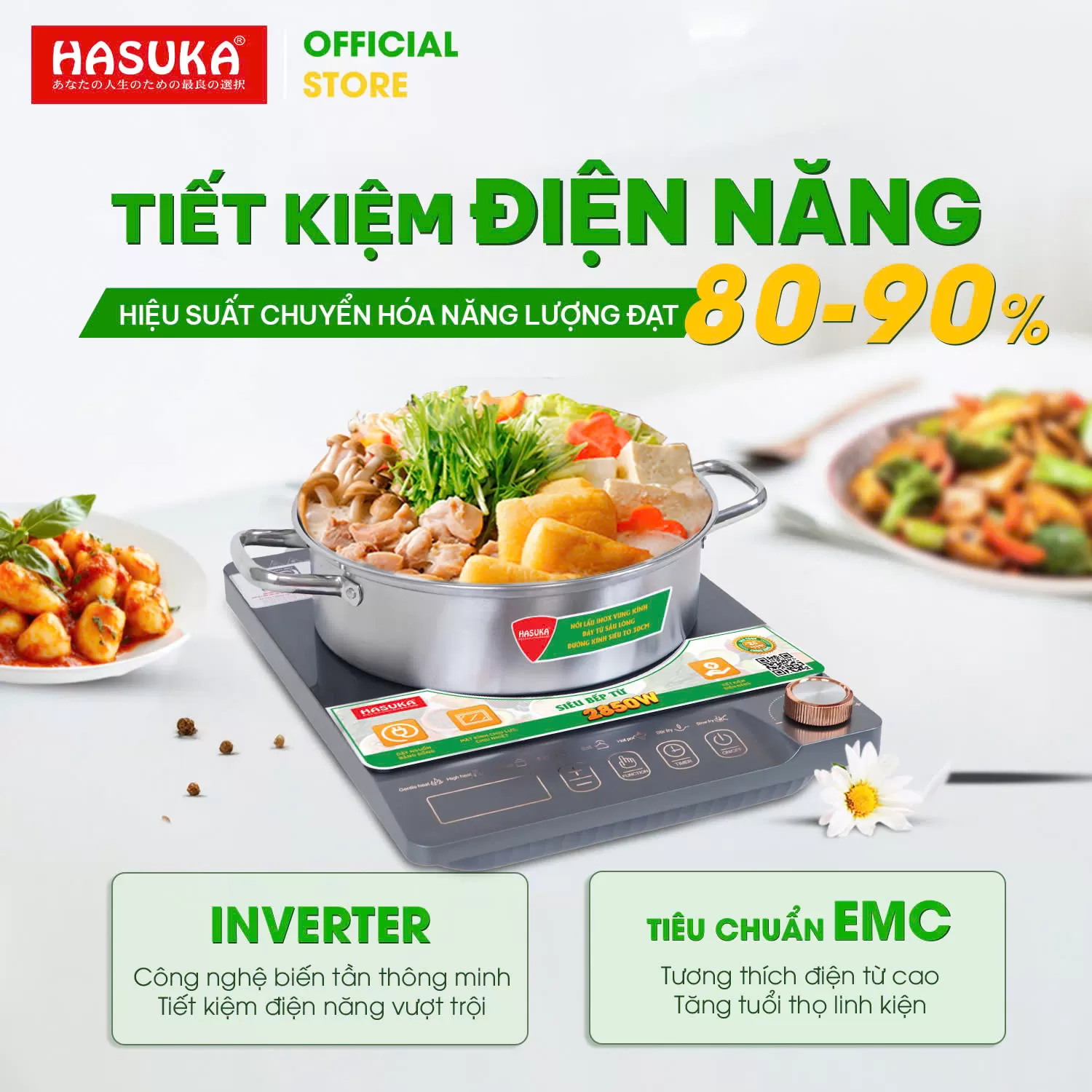BẾP ĐIỆN TỪ ĐƠN CAO CẤP HASUKA HSK-622