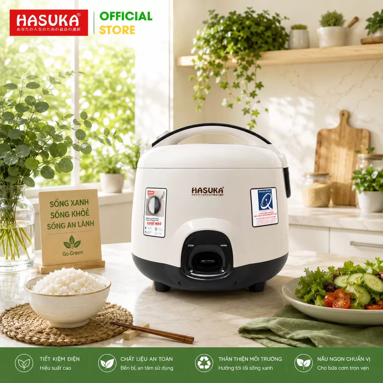 NỒI CƠM ĐIỆN 1.2L HASUKA HSK-819