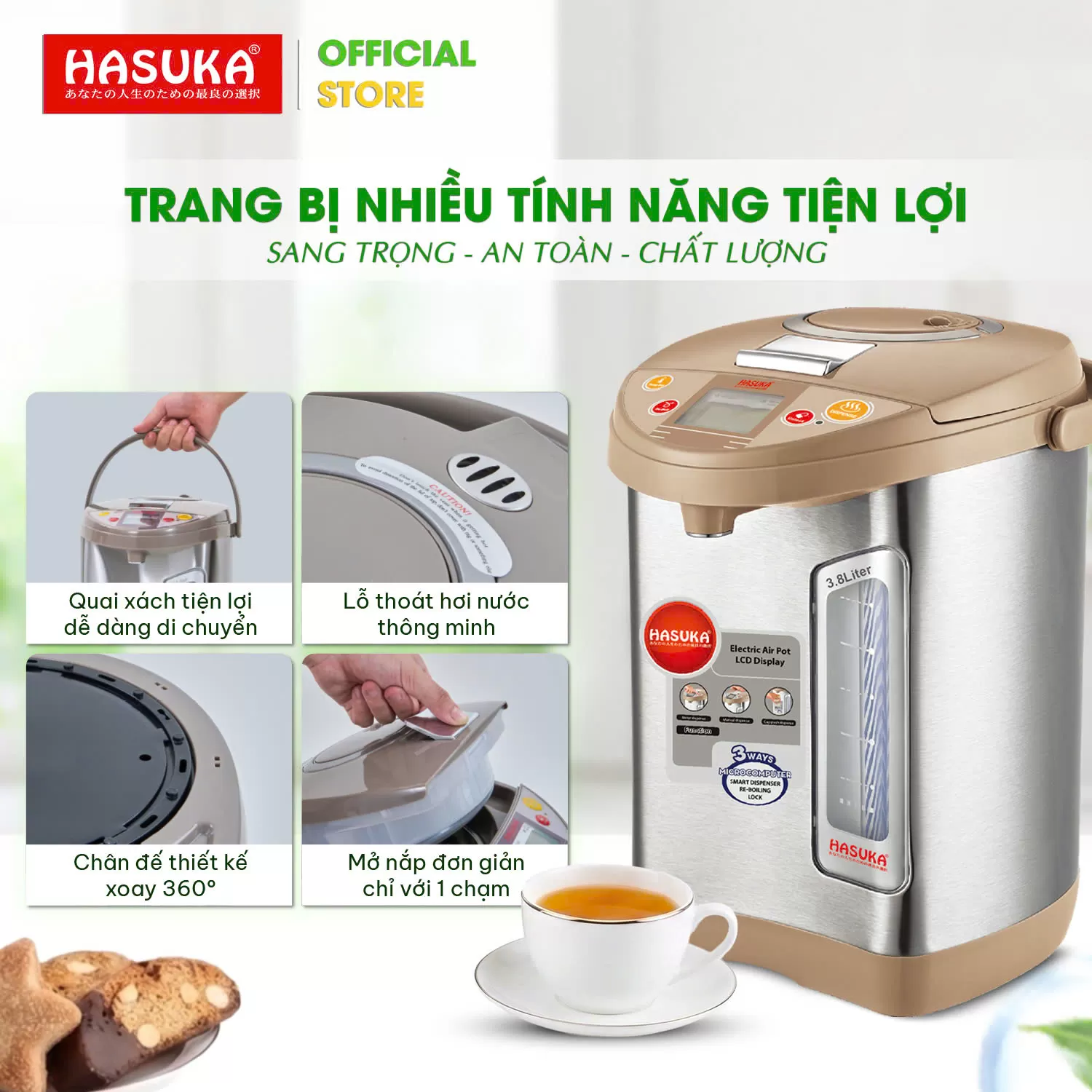 BÌNH THỦY ĐIỆN HASUKA HSK-539BT