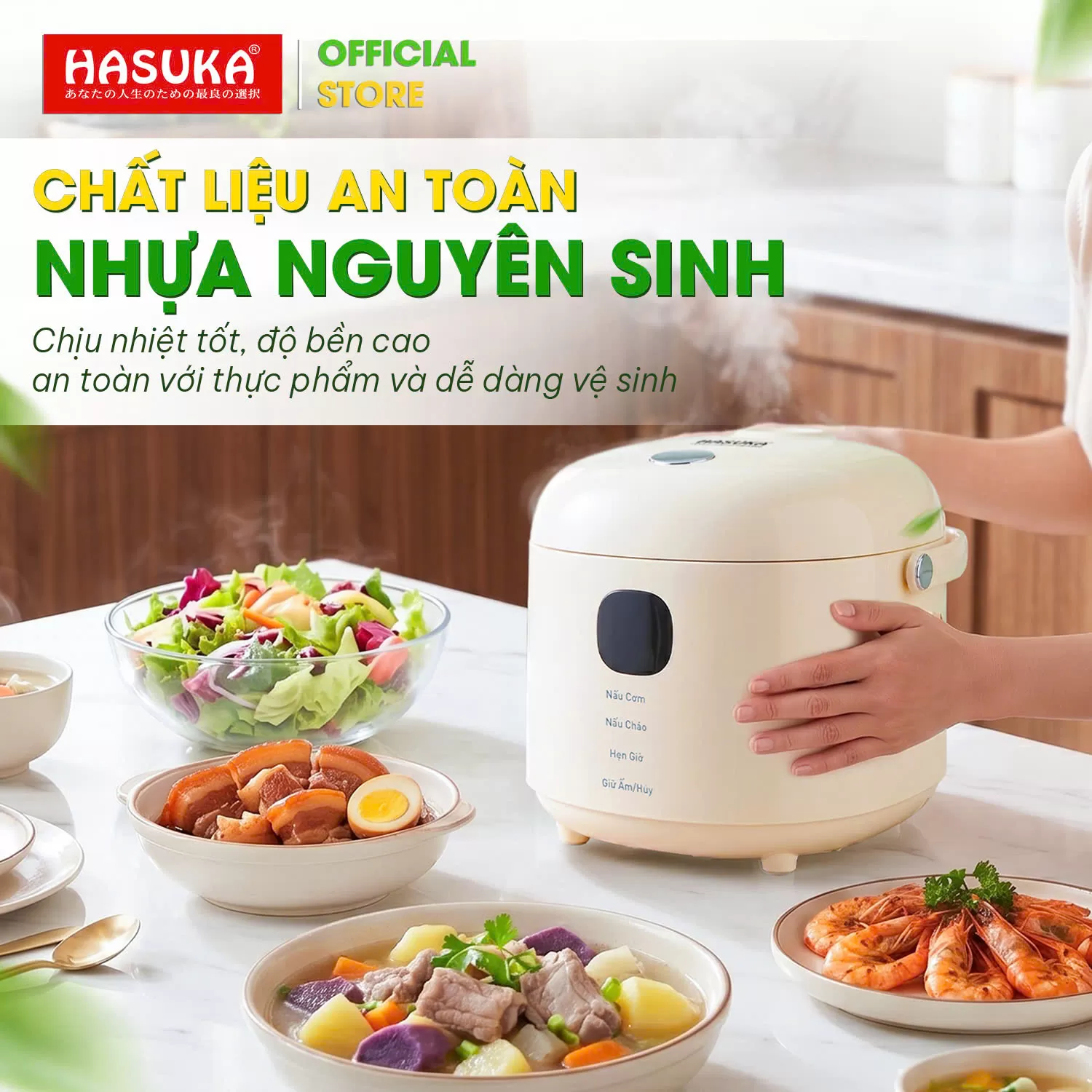 NỒI CƠM ĐIỆN TỬ HASUKA 1.0L HSK-811