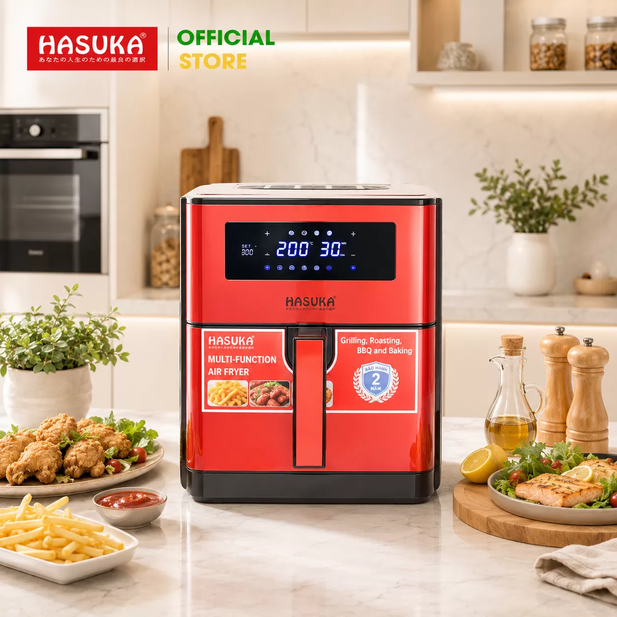 NỒI CHIÊN KHÔNG DẦU ĐA CHỨC NĂNG HASUKA HSK-399