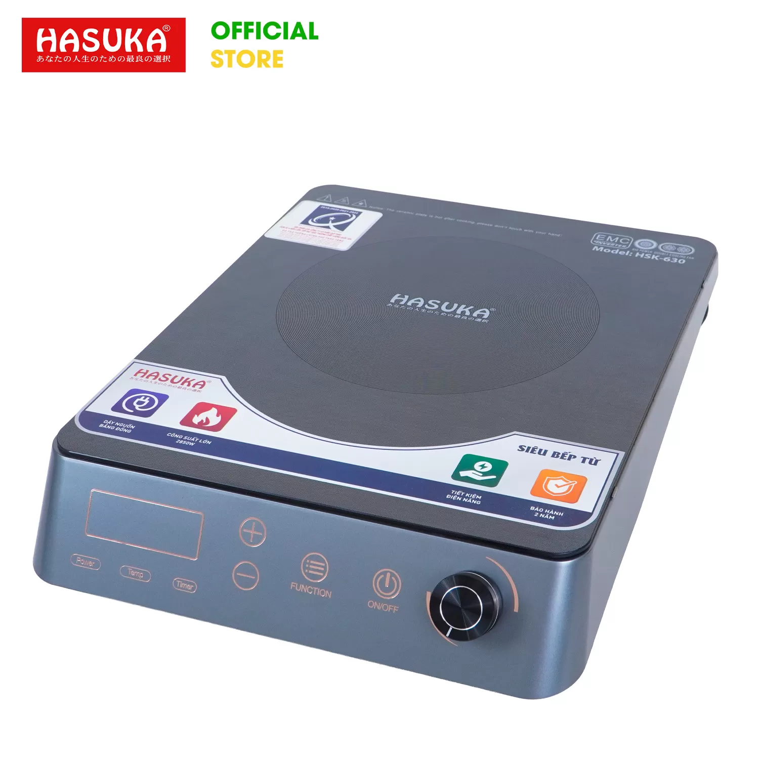 BẾP ĐIỆN TỪ ĐƠN CAO CẤP HASUKA HSK-630
