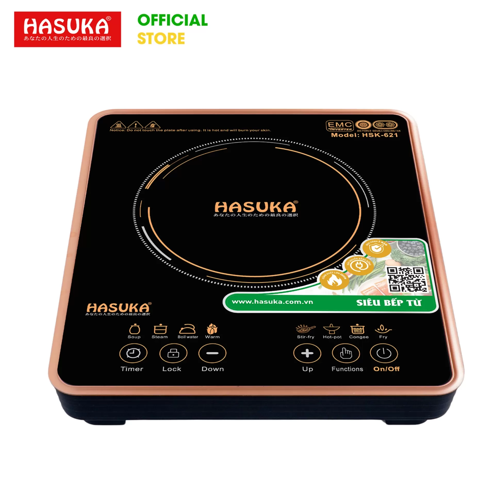 BẾP ĐIỆN TỪ ĐƠN CAO CẤP HASUKA HSK-621