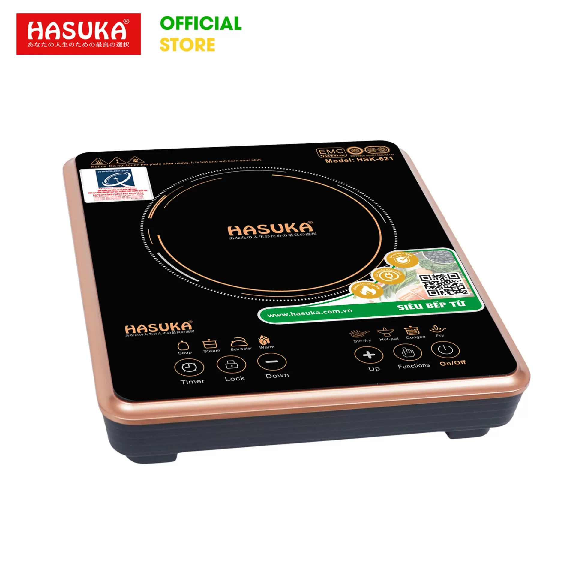 BẾP ĐIỆN TỪ ĐƠN CAO CẤP HASUKA HSK-621