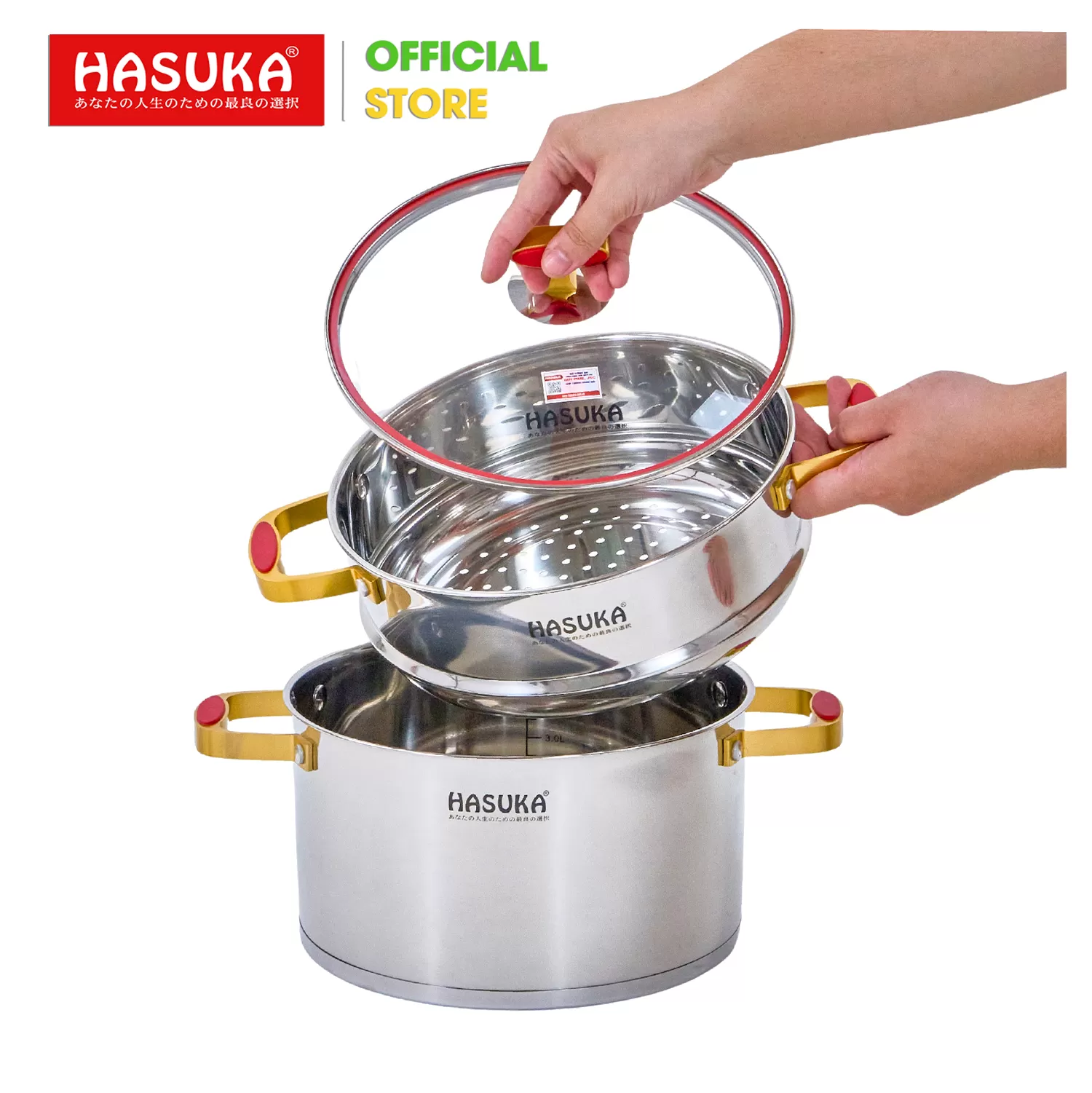 BỘ NỒI INOX HASUKA HSK-BN386