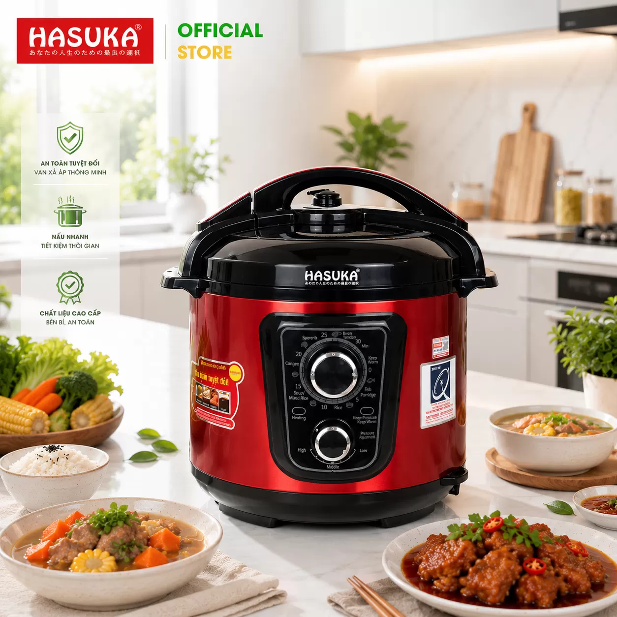 NỒI ÁP SUẤT ĐA NĂNG HASUKA HSK-983