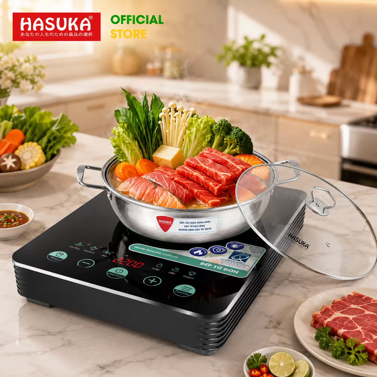 BẾP ĐIỆN TỪ ĐƠN CAO CẤP HASUKA HSK-6116
