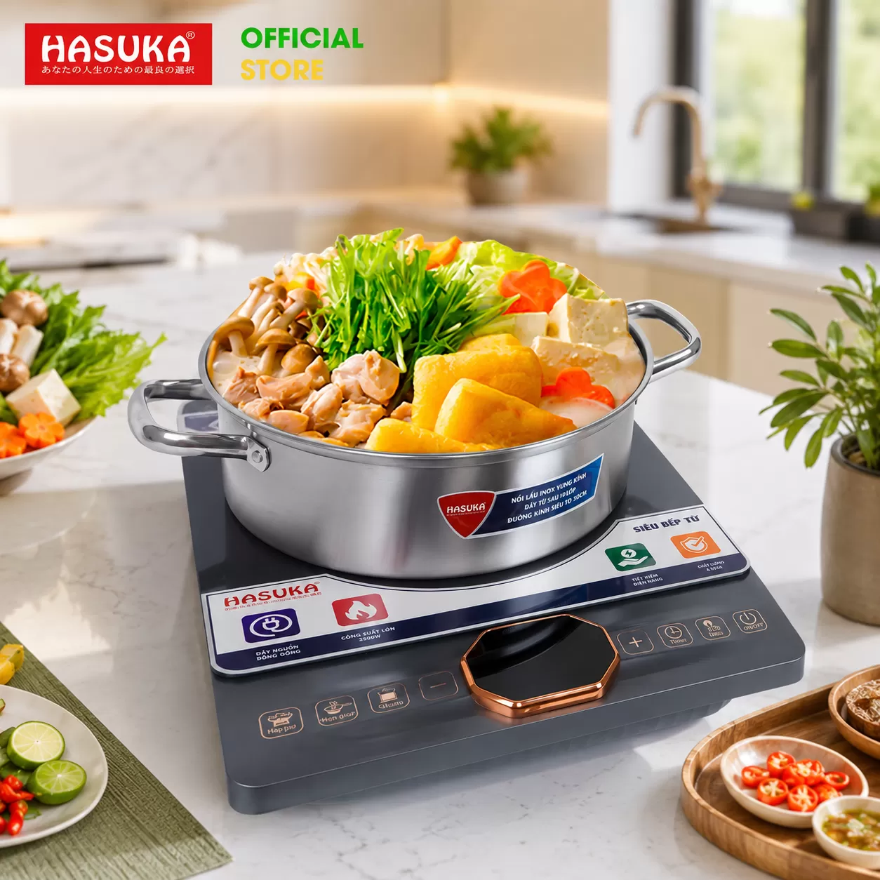 BẾP ĐIỆN TỪ ĐƠN CAO CẤP HASUKA HSK-624