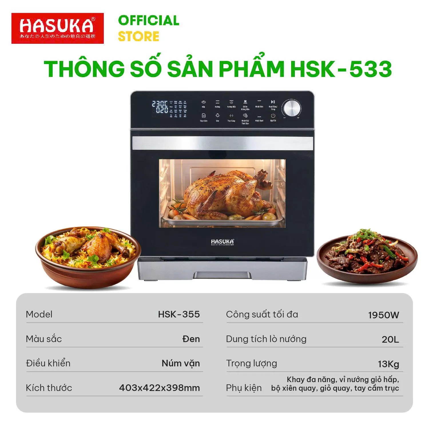 LÒ CHIÊN HẤP THẾ HỆ MỚI HASUKA HSK-353