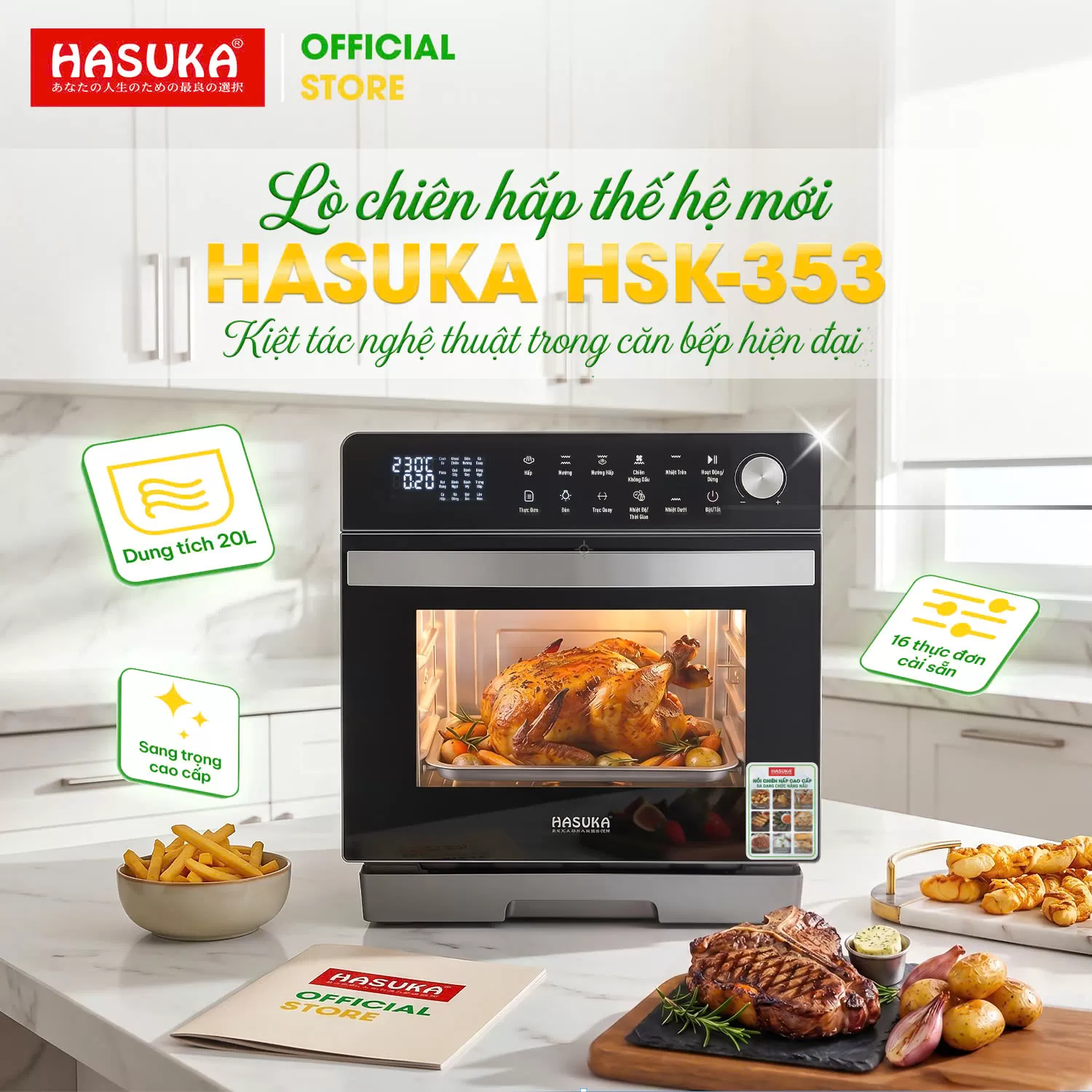 LÒ CHIÊN HẤP THẾ HỆ MỚI HASUKA HSK-353