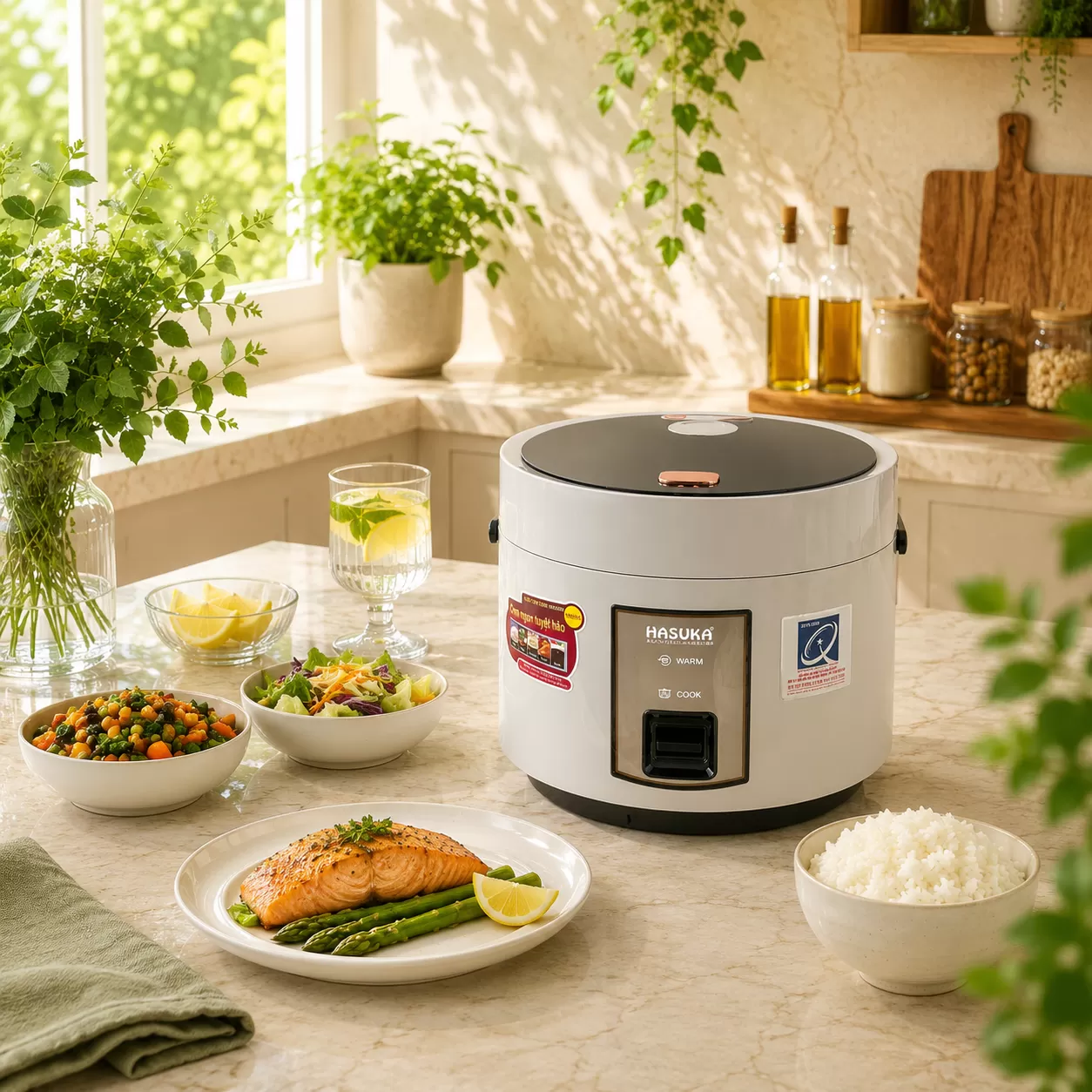 NỒI CƠM ĐIỆN 1,8 LÍT HASUKA HSK-866
