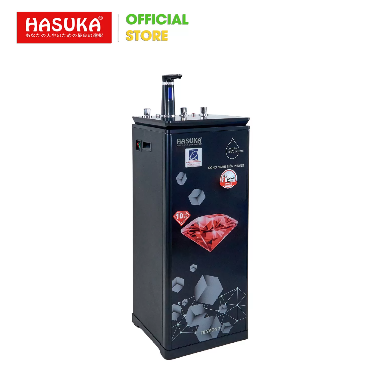 MÁY LỌC NƯỚC RO HASUKA HSK-110 KĐH 3CN TỦ LUXURY