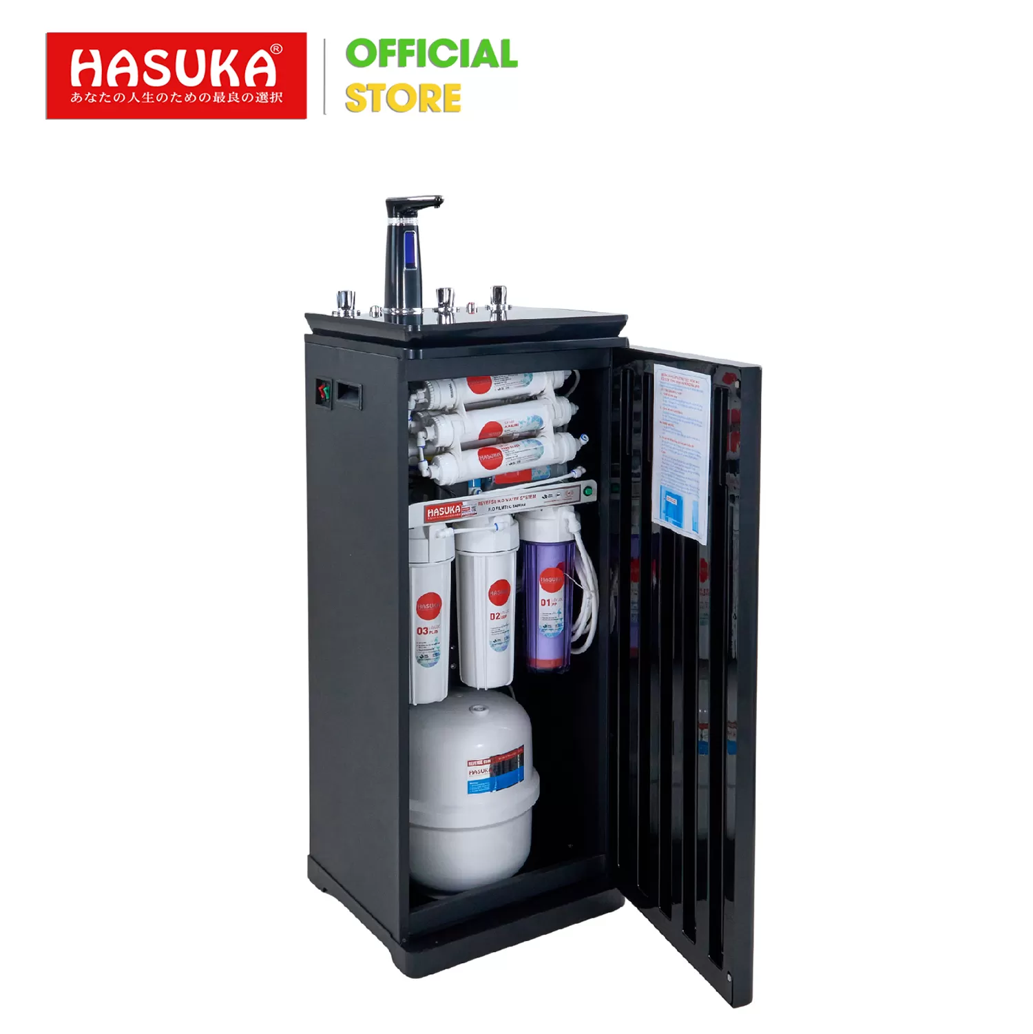 MÁY LỌC NƯỚC RO HASUKA HSK-110 KĐH 3CN TỦ LUXURY