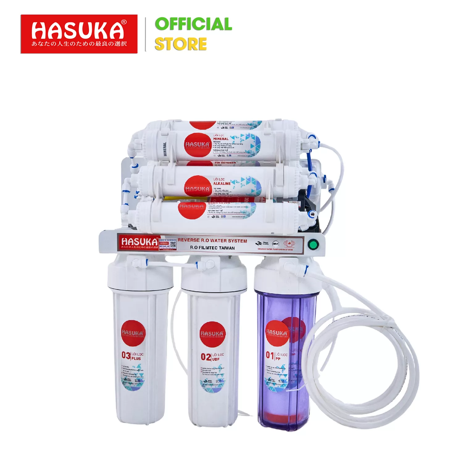 MÁY LỌC NƯỚC RO HASUKA HSK-110 KĐH 3CN TỦ LUXURY